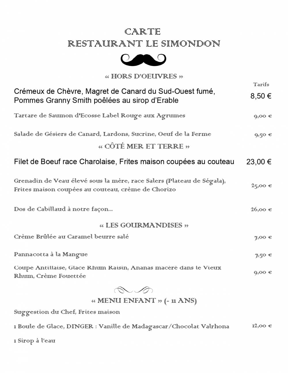 MENU WEE 10-12 MAI